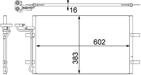 Condenser, air conditioning - AC 410 001S MAHLE