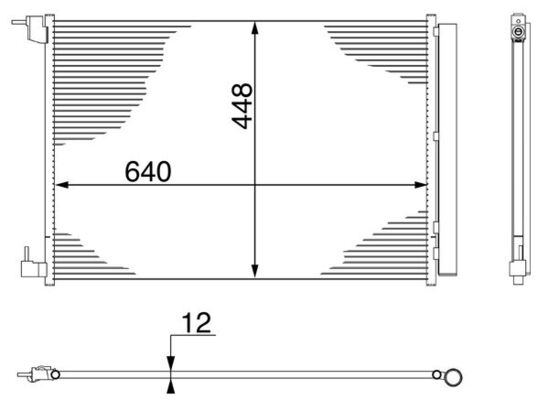 Condenser, air conditioning - AC 412 000S MAHLE