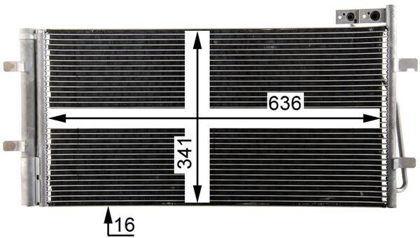 Condenser, air conditioning - AC 42 000P MAHLE