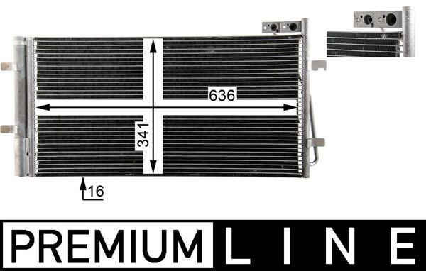 Kondensator, Klimaanlage - AC 42 000P MAHLE