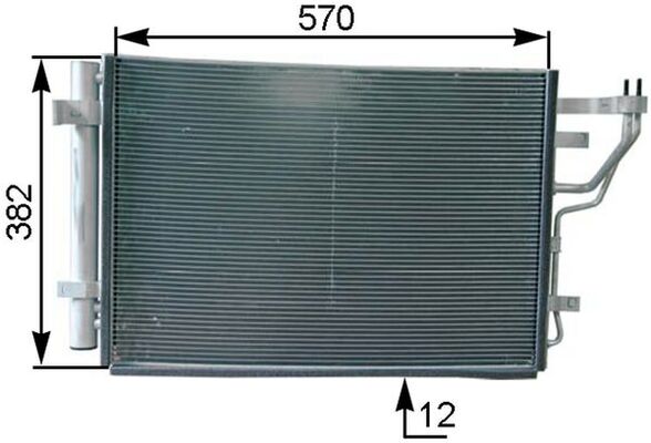 Condenser, air conditioning - AC 442 000P MAHLE