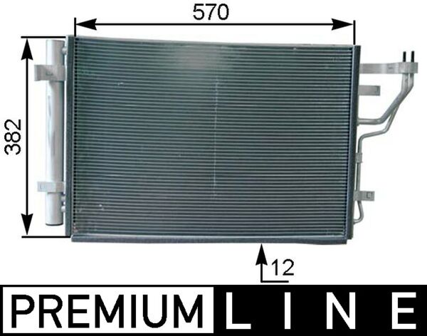 Condenser, air conditioning - AC 442 000P MAHLE