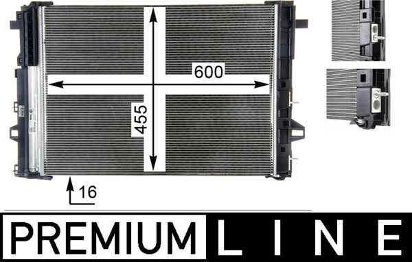 Condenser, air conditioning - AC 446 000P MAHLE