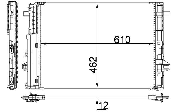 Condenser, air conditioning - AC 446 000S MAHLE