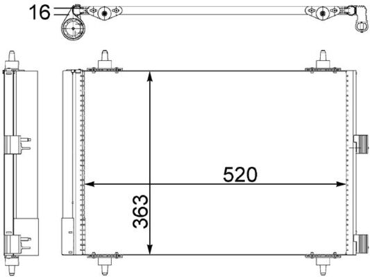 Condensatore, Climatizzatore - AC 447 000S MAHLE