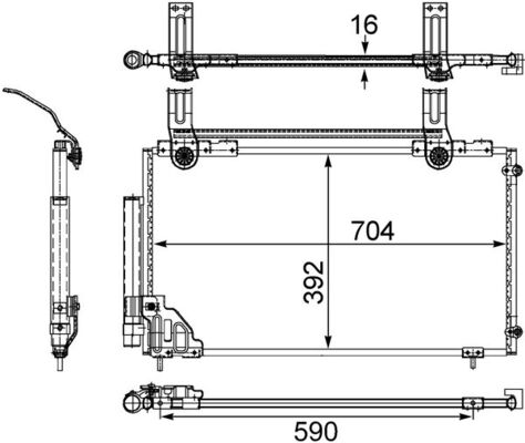 Condensatore, Climatizzatore - AC 471 000S MAHLE
