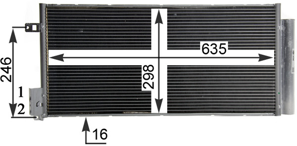 Condensatore, Climatizzatore - AC 505 001S MAHLE