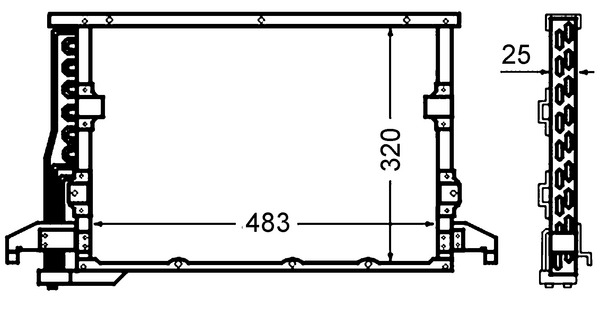 Condensatore, Climatizzatore - AC 512 000S MAHLE