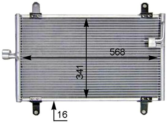 Condenser, air conditioning - AC 514 000S MAHLE