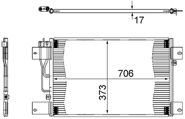 Condensatore, Climatizzatore - AC 533 000S MAHLE