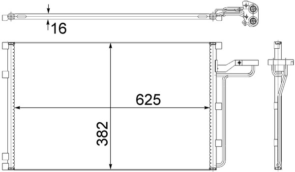 Condenser, air conditioning - AC 551 001S MAHLE