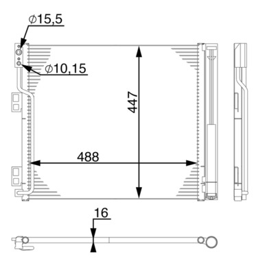 Condenser, air conditioning - AC 570 000S MAHLE