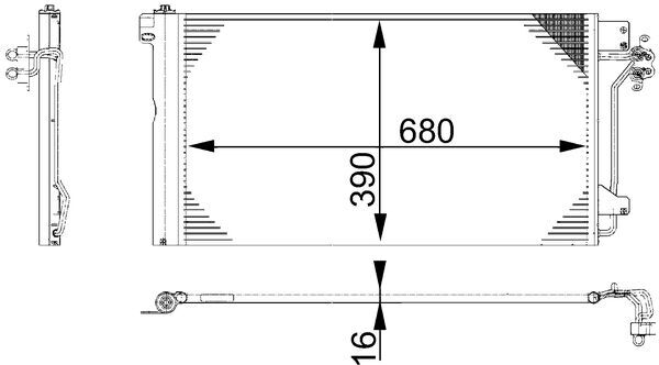 Condensatore, Climatizzatore - AC 672 000S MAHLE
