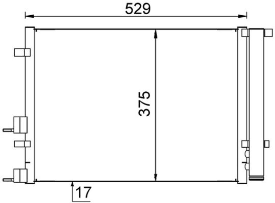 Condenser, air conditioning - AC 706 000S MAHLE