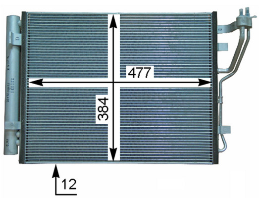 Condenser, air conditioning - AC 709 000P MAHLE
