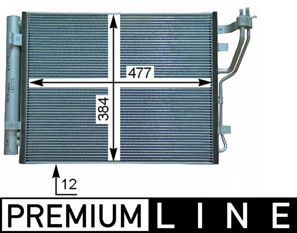 Condenser, air conditioning - AC 709 000P MAHLE