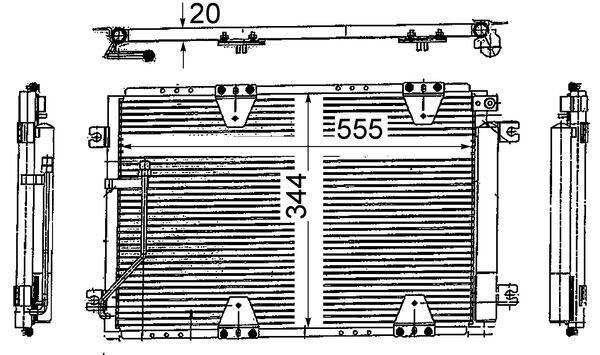 Condenser, air conditioning - AC 713 000S MAHLE
