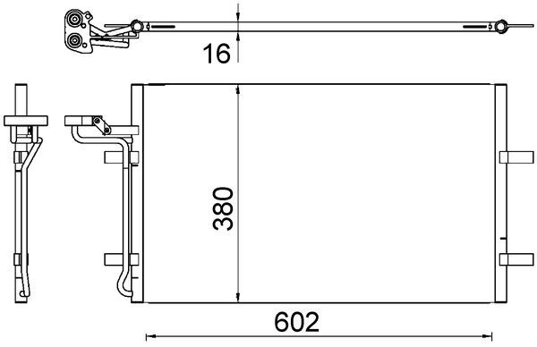 Condenser, air conditioning - AC 725 000S MAHLE