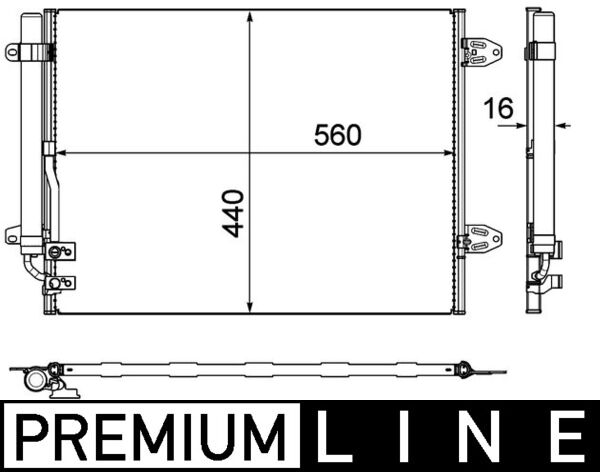 Condensatore, Climatizzatore - AC 733 000P MAHLE