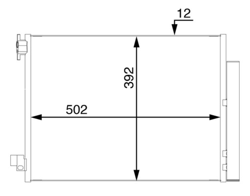 Condenser, air conditioning - AC 73 000S MAHLE