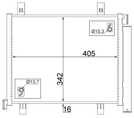 Condenser, air conditioning - AC 747 000S MAHLE