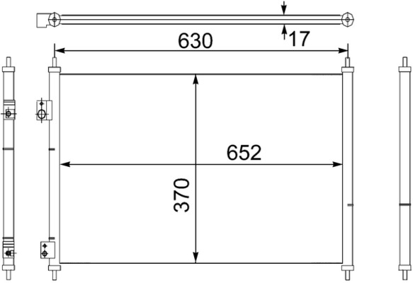 Condenser, air conditioning - AC 755 000S MAHLE