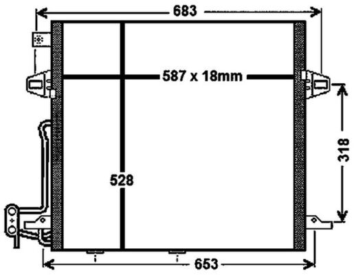 Condenser, air conditioning - AC 756 000P MAHLE