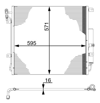 Condenser, air conditioning - AC 759 000S MAHLE
