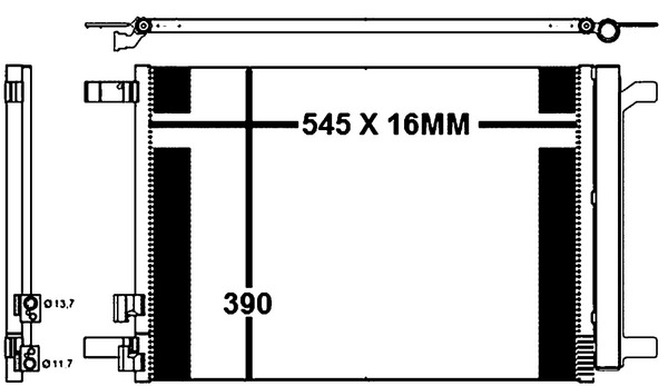 Condenser, air conditioning - AC 772 000P MAHLE