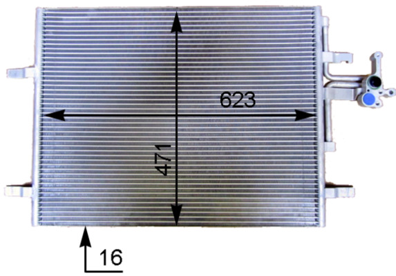 Condenser, air conditioning - AC 775 000S MAHLE