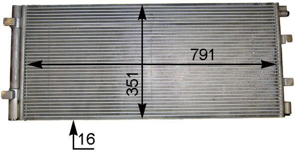 Condenser, air conditioning - AC 776 000S MAHLE