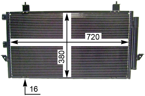 Condenser, air conditioning - AC 796 000S MAHLE