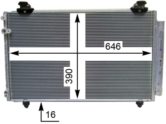 Condenser, air conditioning - AC 827 000S MAHLE