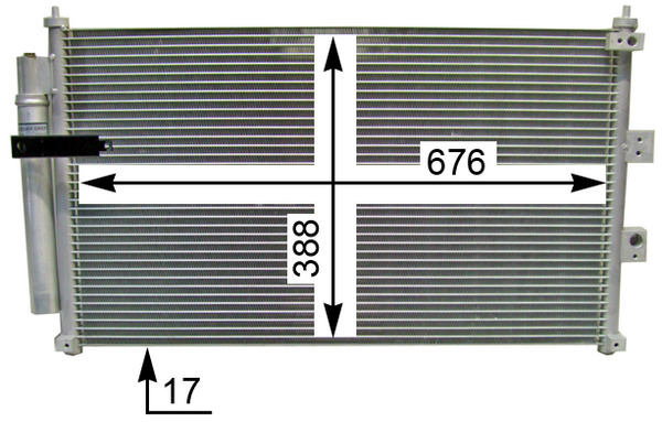 Condenser, air conditioning - AC 835 000S MAHLE