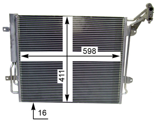 Condenser, air conditioning - AC 849 000S MAHLE