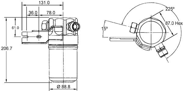 Dryer, air conditioning - AD 42 000S MAHLE