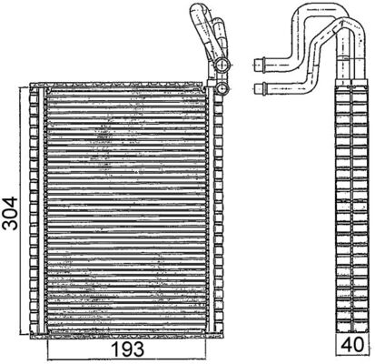 Evaporatore, Climatizzatore - AE 116 000S MAHLE
