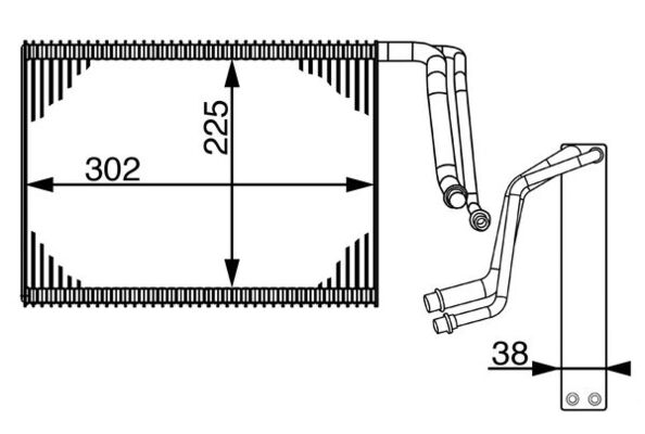 Evaporator, air conditioning - AE 143 000S MAHLE