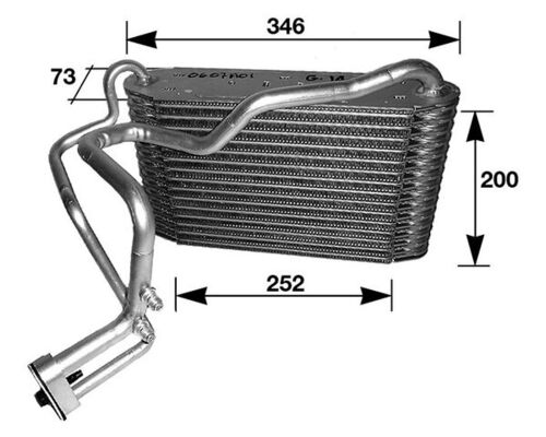 Evaporator, air conditioning - AE 33 000S MAHLE