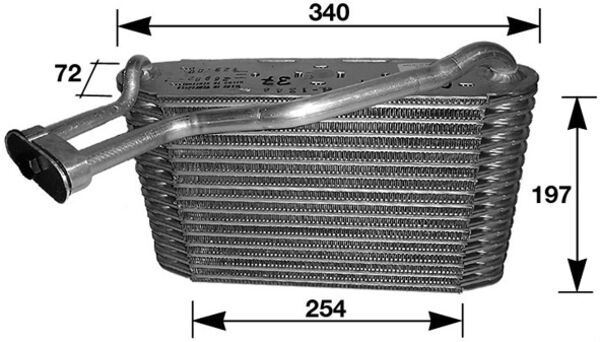 Evaporatore, Climatizzatore - AE 34 000S MAHLE