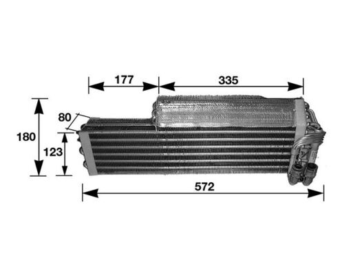 Evaporator, air conditioning - AE 37 000S MAHLE