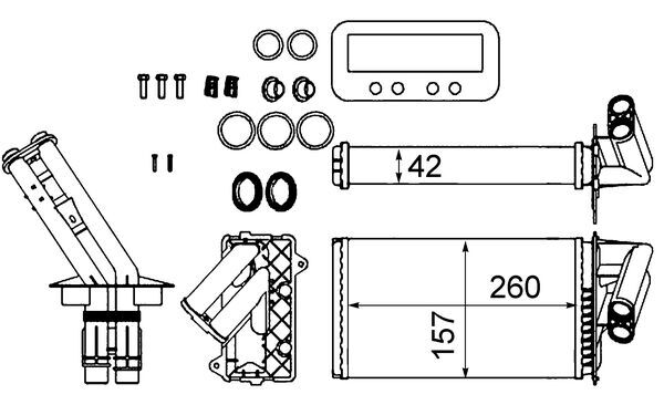 Scambiatore calore, Riscaldamento abitacolo - AH 103 000S MAHLE