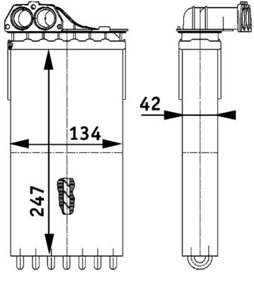 Heat Exchanger, interior heating - AH 112 000P MAHLE