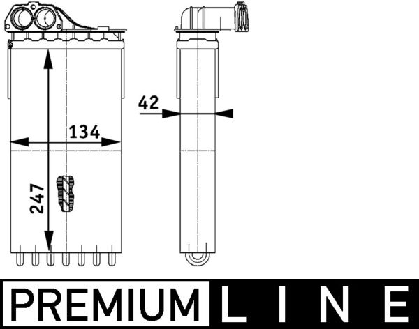 Scambiatore calore, Riscaldamento abitacolo - AH 112 000P MAHLE