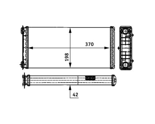 Heat Exchanger, interior heating - AH 117 000P MAHLE