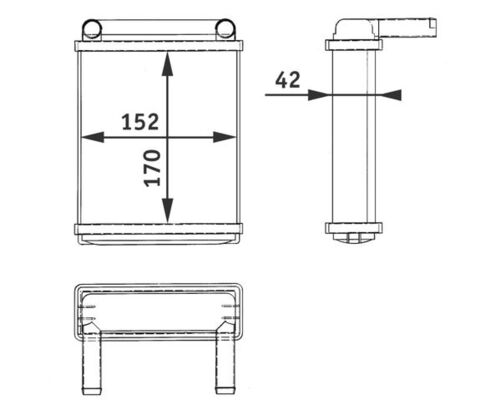 Heat Exchanger, interior heating - AH 128 000P MAHLE