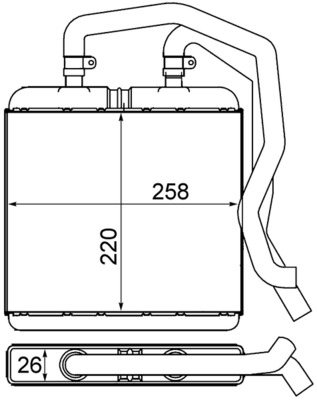 Heat Exchanger, interior heating - AH 12 000S MAHLE