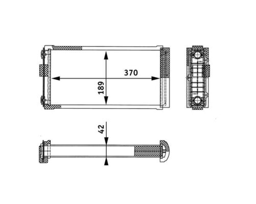 Heat Exchanger, interior heating - AH 134 000P MAHLE