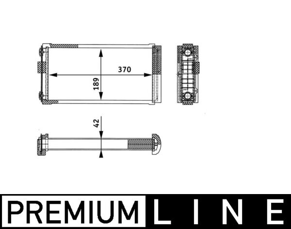 Heat Exchanger, interior heating - AH 134 000P MAHLE