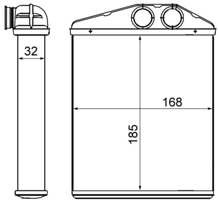 Heat Exchanger, interior heating - AH 13 000S MAHLE